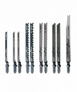 Bosch T-Shank Jig Saw Blade Set, for Extra-Clean Wood Cutting, 10 pc., T10RC